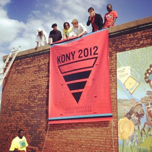 KONY 2012 banner drop in DC