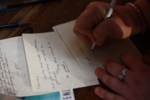 Writing letters