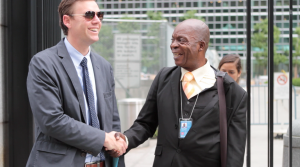 Ben and Abbe Benoit in front of UN