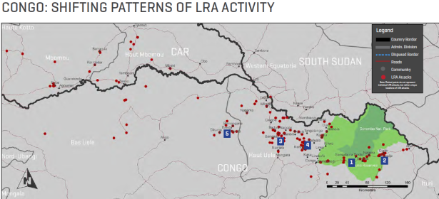 Patterns of LRA activity in Congo