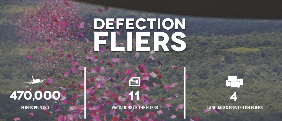 Defection fliers