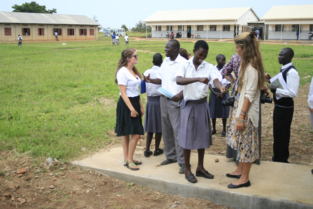 The Frontline winners get to know students at Pabbo SS, one of  the 11 partner schools of Schools for Schools.