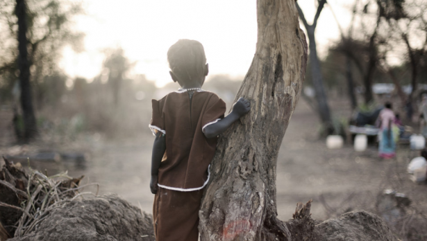 A young girl looks over the Doro refugee camp in South Sudan in May. More than 500,000 people have fled from Sudan into South Sudan as a result of the ongoing conflict between the two states.