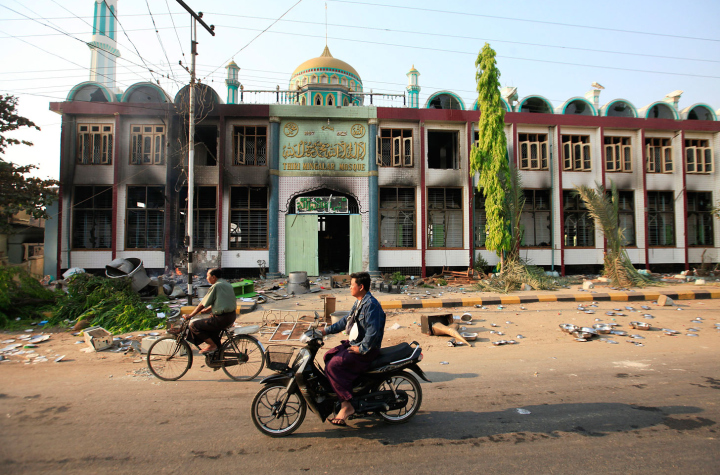 Mosques were targeted during the riot in Meikhtila.