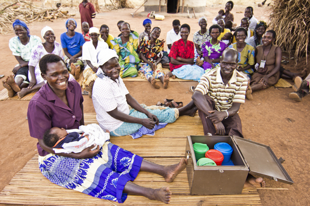 IC Uganda provides each savings group with a lock box in which to keep their savings. The box has three locks on it, each one with a key held by a different member of the group, guaranteeing the safety of the cash.