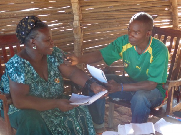 L-R: Marie-Claire (Mboki Mayor) and a Radio Ani du Sa journalist