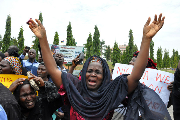 A mother of one of the kidnapped Nigerian schoolgirls. 