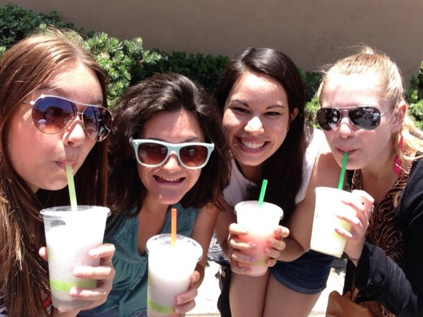 Some of our interns enjoying frozen lemonades at the farmers market in Little Italy