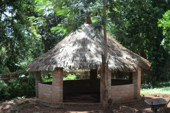 After leaving DRC, we headed to our office in Obo, CAR where some of the masonry students, who are part of community-led livelihood trainings, recently completed this small structure. It’s now used by the local, Invisible Children established Peace Committee, which takes on the important task of informing community members on ways to assist LRA victims and defectors.