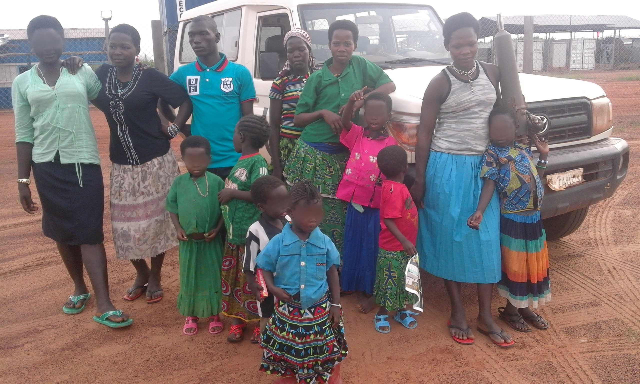 Women and children released from LRA captivity in June 2016.