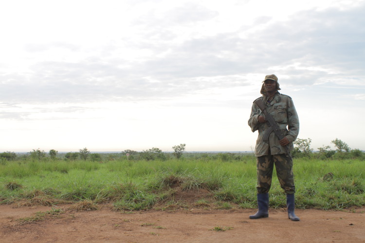 One of Garamba National Park’s brave rangers standing guard.