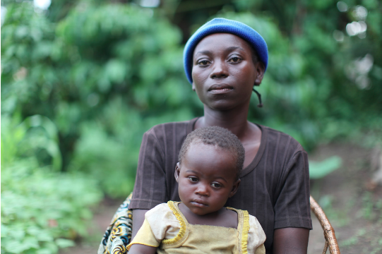Many women and girls who come out of the LRA bring with them children born in captivity.
