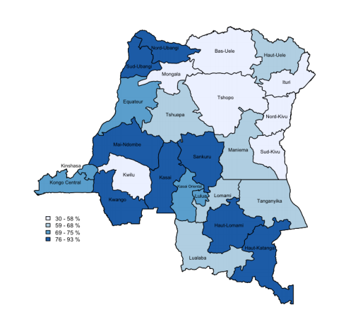 BERCI/CRG survey: % of respondents who believe MONUSCO does a good job protecting civilians.