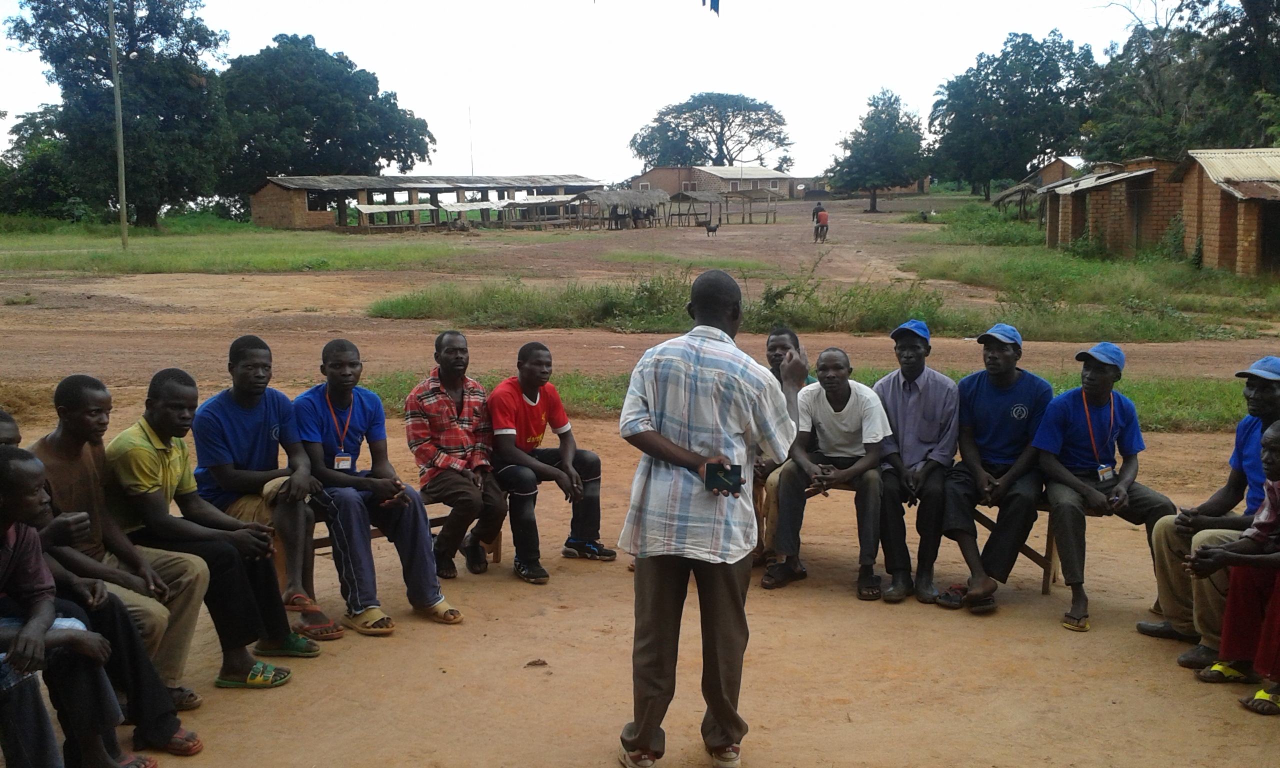 Here, some members of a community meet to discuss reducing risk.